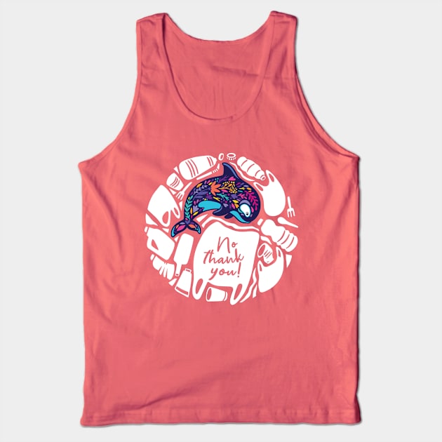 No Thank You Tank Top by PenguinHouse